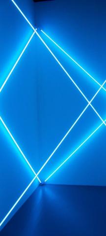 Blue Neon Light 3d Phone Wallpaper