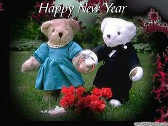 New Year Teddy Bear Wallpaper Happy Wishes