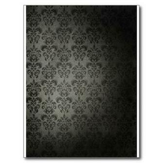 Vintage Black And Grey Damask Wallpaper Postcard
