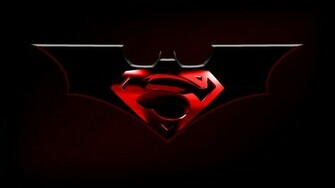 Superman And Batman Logo Wallpaper