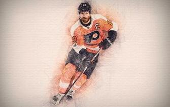 Wallpaper Claude Giroux 4k Artwork Hockey Stars