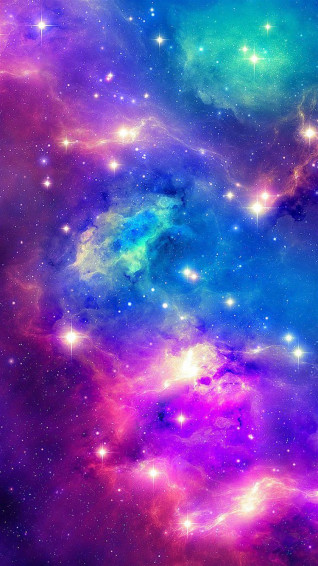 Sparkling Shiny Fantasy Outer Space iPhone Wallpaper