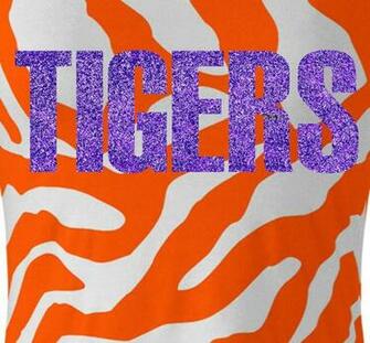Clemson Tigers Animal Print Top