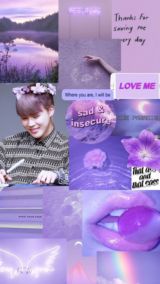 Park Jimin Bts Light Purple Lilac Soft Cute Aesthetic