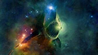 Outer Space Stars Fish Anglerfish Wallpaper Allwallpaper In