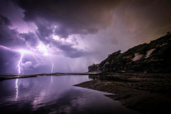 Purple Lightning Wallpaper