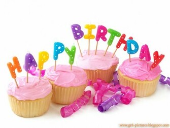 Happy BirtHDay Cake And Letters Wallpaper
