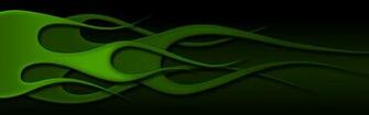 Flames Green On Black Multi By Jbensch