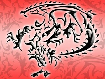 Cartoon Picture Tribal Dragon Wallpaper
