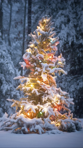 Christmas Lights iPhone Wallpaper