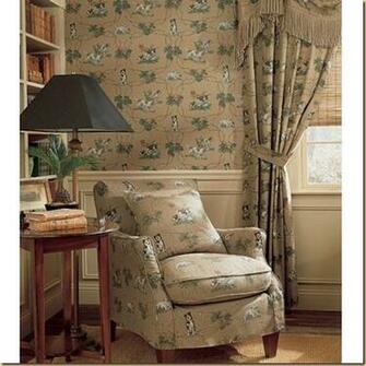 Matching Drapes Wallpaper And Fabric