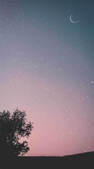 A Million Stars In The Sky And Moon Idea Wallpaper iPhone