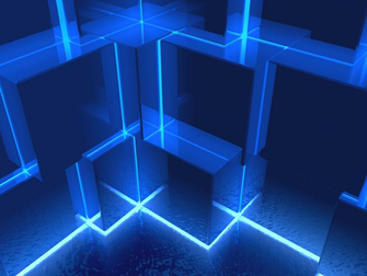 Art Tron Cubes At Night
