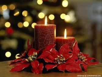 Merry Christmas Candles Desktop Wallpaper