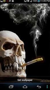 Smoking Skull Live Wallpaper Android Apps On Google Play