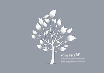 Silver Bird On Tree Vector Wallpaper Art Stock