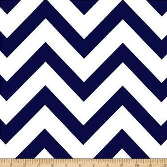 Mi Amor Duchess Satin Chevron Navy White Discount Designer Fabric