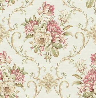 Floral Cameo Wallpaper In Rosy Rv20014 From Wallquest The Savvy