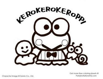Keroppi And Keroleen Coloring S