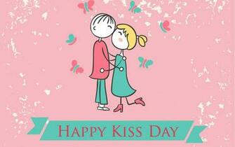 Happy Kiss Day HD Hq Wallpaper Image Photos Pics