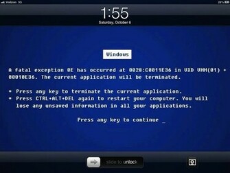 The Windows Blue Screen Of Death Makes A Hilarious iPad Lock