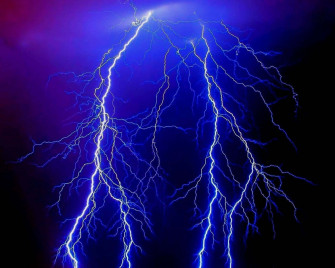 Purple Lightning Wallpaper