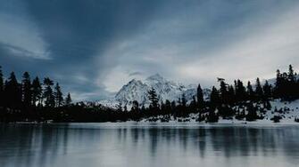 Ni37 Frozen Lake Winter Snow Wood Forest Back It Upp