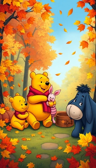 Winnie The Pooh Fall Wallpaper