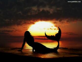 Julie Fain Art Silhouette Mermaid Fairy Faery