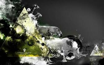 Abstract Animals Wallpaper Rhinoceros