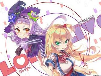Virtual R Akai Haato Shion Murasaki HD Wallpaper