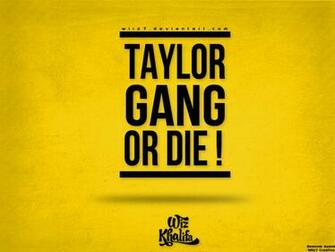 Wiz Khalifa Taylor Gang Or Die Yellow Rap Wallpaper