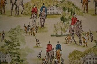 Hunting Scene Fabric Foto Artis Candydoll