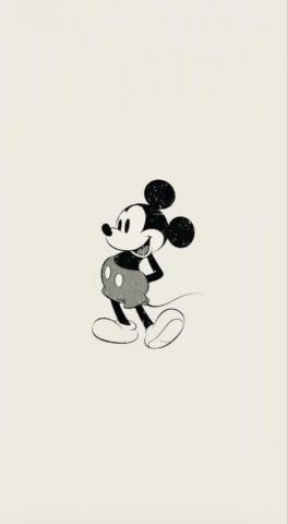 Mickey Mouse Disney Aesthetic Wallpaper Black And White