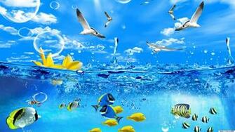 Desktop Hintergrundbilder 3d Fische