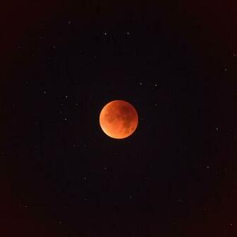 Wallpaper Blood Moon Night Stars Minimalism