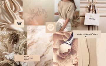 Beige Aesthetic Macbook Screensaver In Desktop Wallpaper