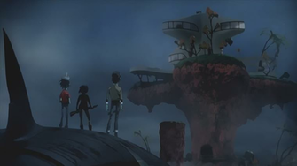 The Arrival At Plastic Beach Wallpaper 1080p Gorillaz