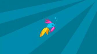 Minimalistic Fish Digital Art Artwork Windows Wallpaper