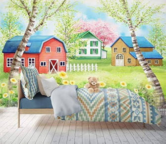 Amazon Murwall Kids Wallpaper Floral Garden Wall Mural