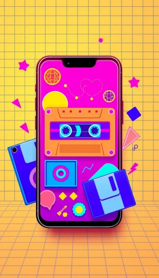 90s Retro Phone Wallpaper