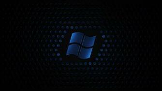 Blue Windows Sign With Black Background Wallpaper Full HD