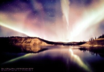 Northern Lights Background By Burnoutpriest