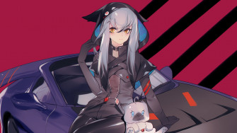 Lambo Anime Girl 4k Wallpaper HD