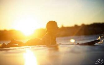 Board Light Girl Sport Surfing Wallpaper