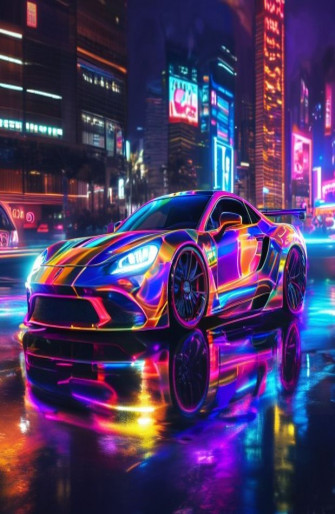 Neon Car Wallpaper