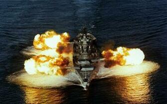 Battleship Desktop Wallpaper Firing Background