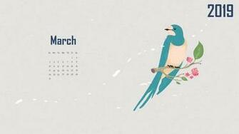 March Desktop Calendar Wallpaper