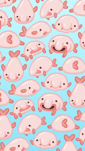 Blobfish Pattern iPhone Case By Macbendigo In