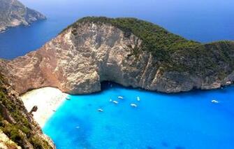 Wallpaper Beach Rocks Island Yachts Boats Greece The Ionian